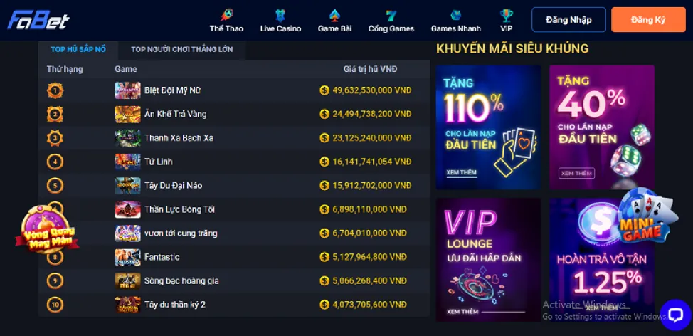 Các chương trình khuyến mãi và ưu đãi độc quyền tại Q99 Win
